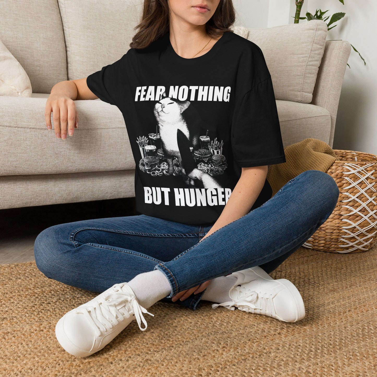 Fear Nothing But Hunger Cat T-Shirt