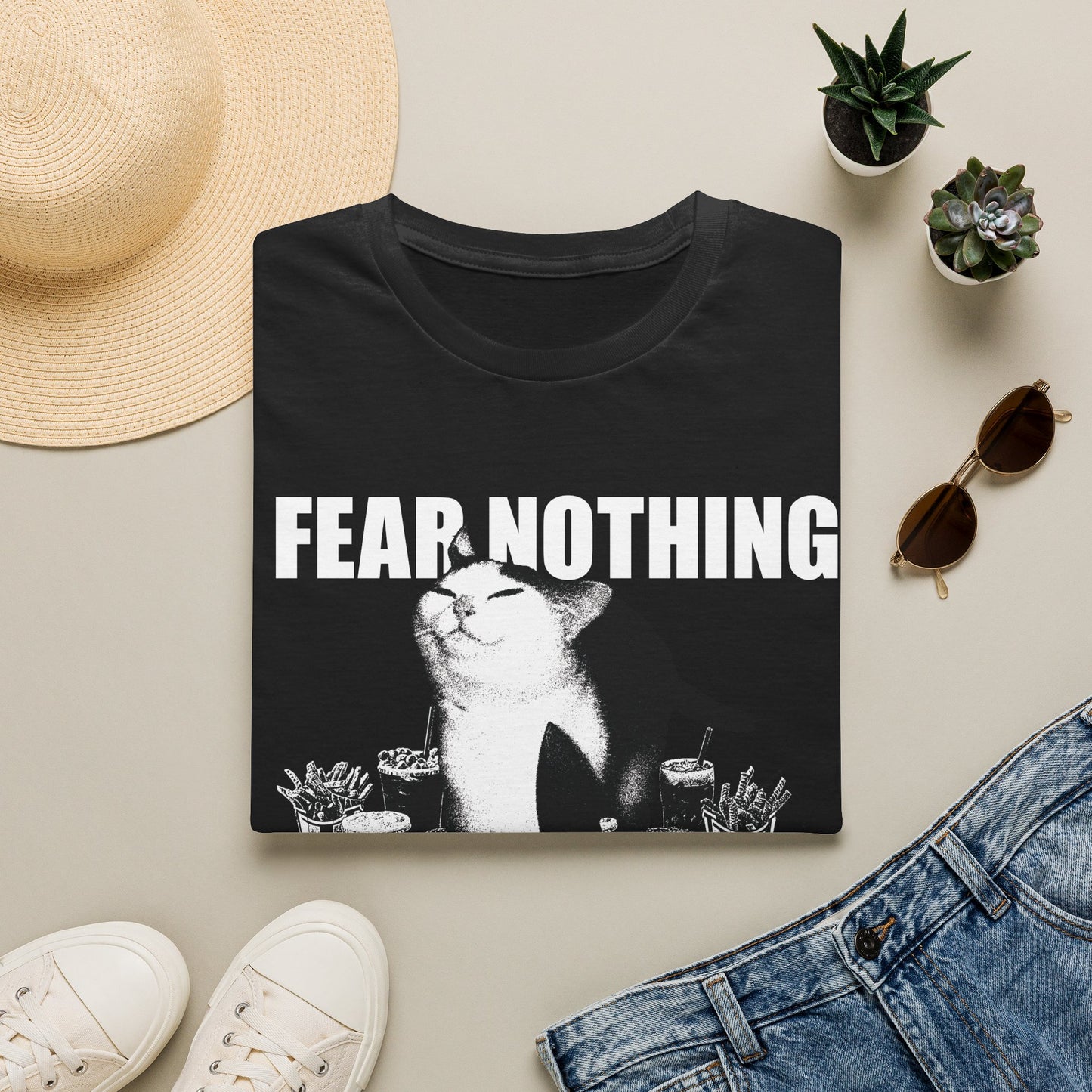 Fear Nothing But Hunger Cat T-Shirt