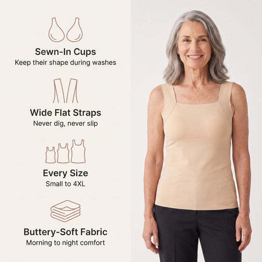 Band-Free Cup Support Tank
