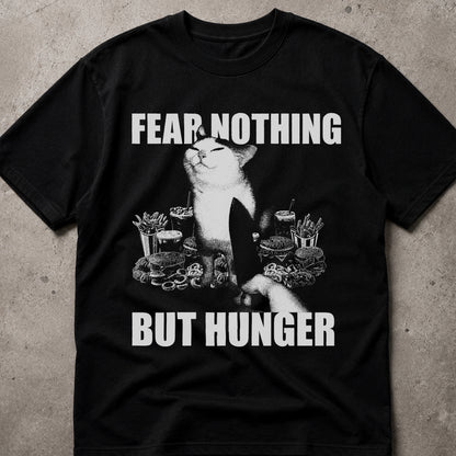 Fear Nothing But Hunger Cat T-Shirt